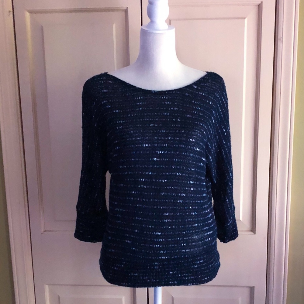 | A. Byer | Comfy Blue Bow Sweater